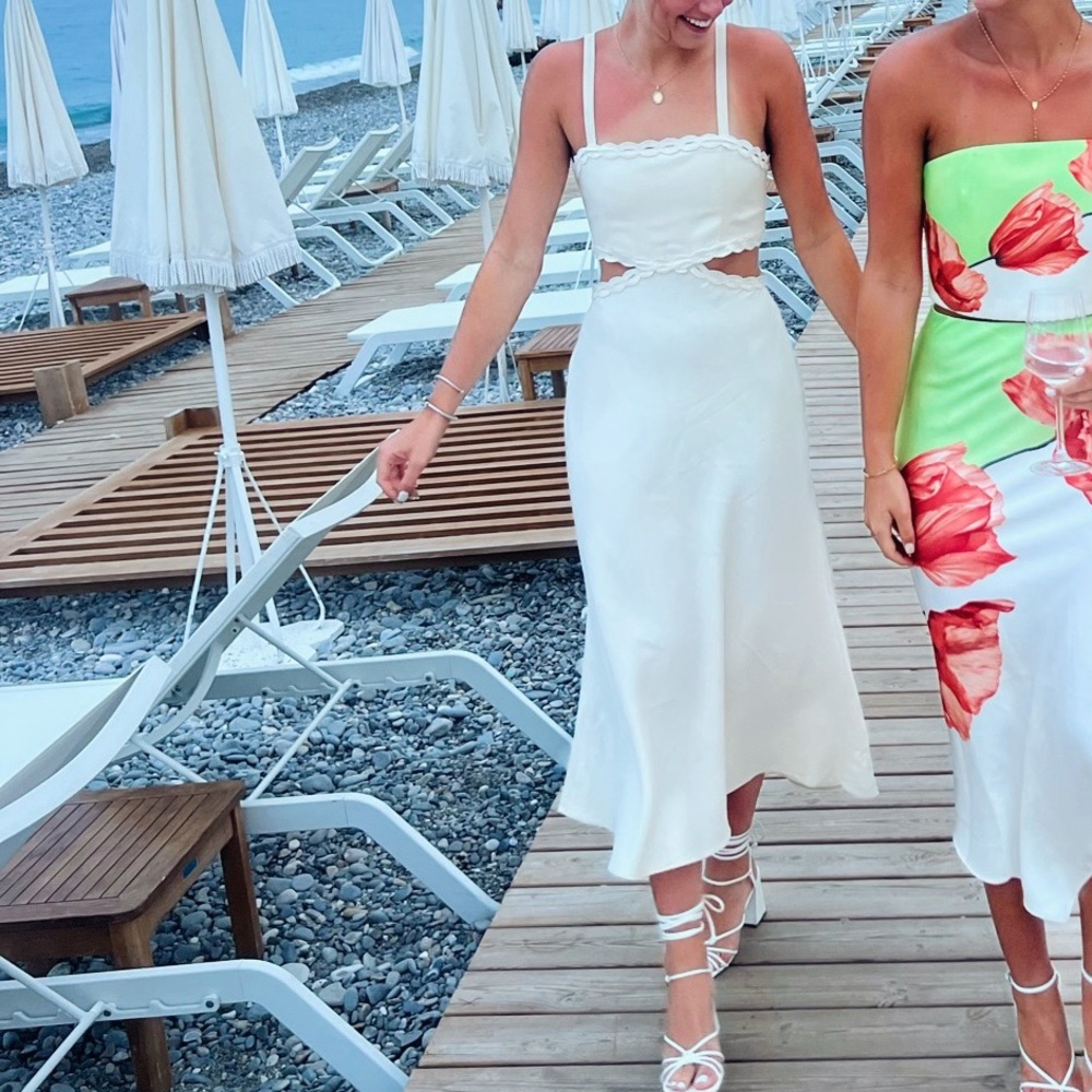 Mango Cream Maxi Dress